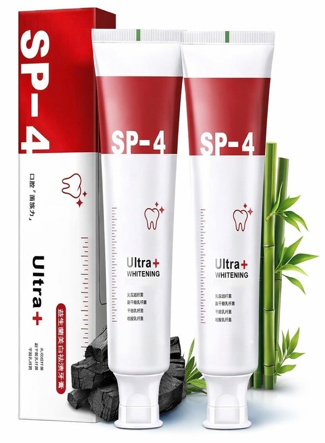 HER HEAL معجون أسنان SP-4 فائق التبييض | يساعد على تقليل البقع السطحية مع الاستخدام المنتظم | نفس منعش وعناية بالمينا | 50 غرام - عبوة من قطعتين - Image 1
