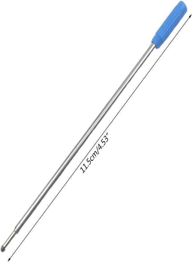 WLngtv 10-Pack Metal Pen Refills Blue and Black Refills 115mm Replacement Ballpoint 1mm Tip Pen Refill, Ink Pen Refills - Image 2