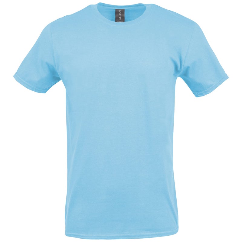 Gildan Adult Softstyle Cotton T-Shirt, Style G64000, Multipack, Light Blue (2-Pack), Large - Image 4