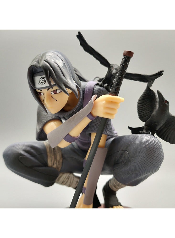 Naruto Uchiha Itachi crouching figurine exquisitely restores the character's image and can be given as a gift to friends and fans - Image 2