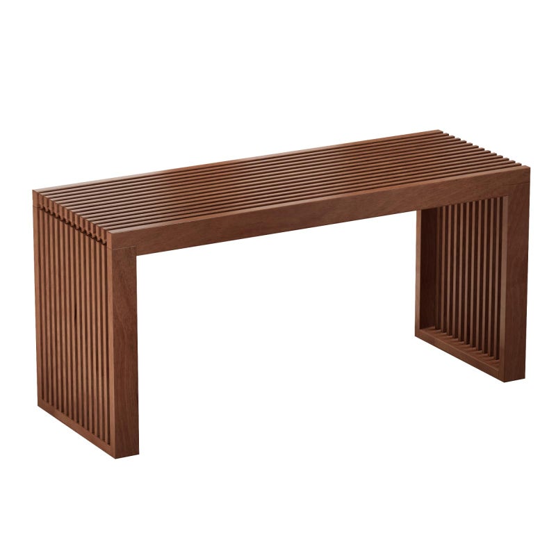 APRTAT Bamboo Dining Bench Indoor Long Entryway Shoe Rack Bench,Outdoor Modern Wood Benches 35 Inch Bamboo Bench for Living Room Hallway Bedroom Bathroom - Image 1