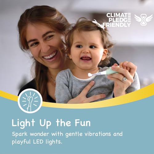 Papablic BabyHandy 2-Stage Baby Sonic Electric Toothbrush for Babies and Toddlers Ages 0-3 Years - Image 2