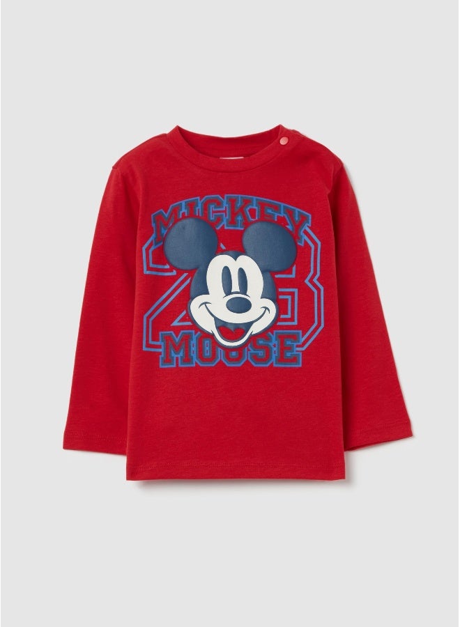 Ovs Organic cotton T-shirt with Mickey Mouse print - Image 1