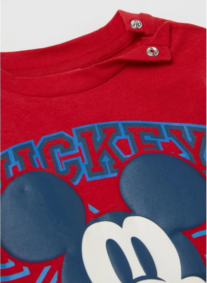 او في اس Organic cotton T-shirt with Mickey Mouse print
