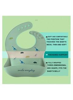 Muslin Tree 2-Piece Waterproof Silicone Baby Bibs  - Image 5