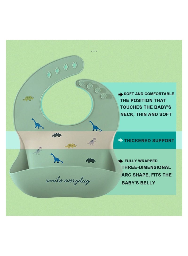 Muslin Tree 2-Piece Waterproof Silicone Baby Bibs  - Image 5