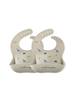 Muslin Tree 2-Piece Waterproof Silicone Baby Bibs  - Image 1