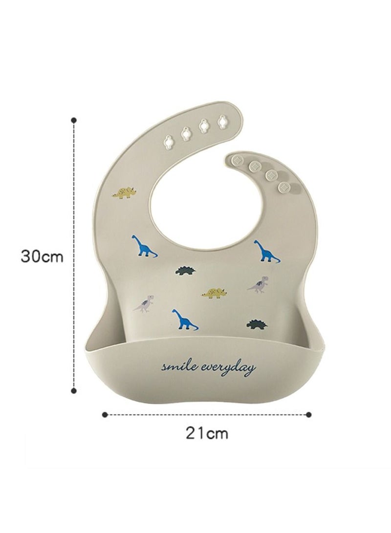 Muslin Tree 2-Piece Waterproof Silicone Baby Bibs  - Image 2