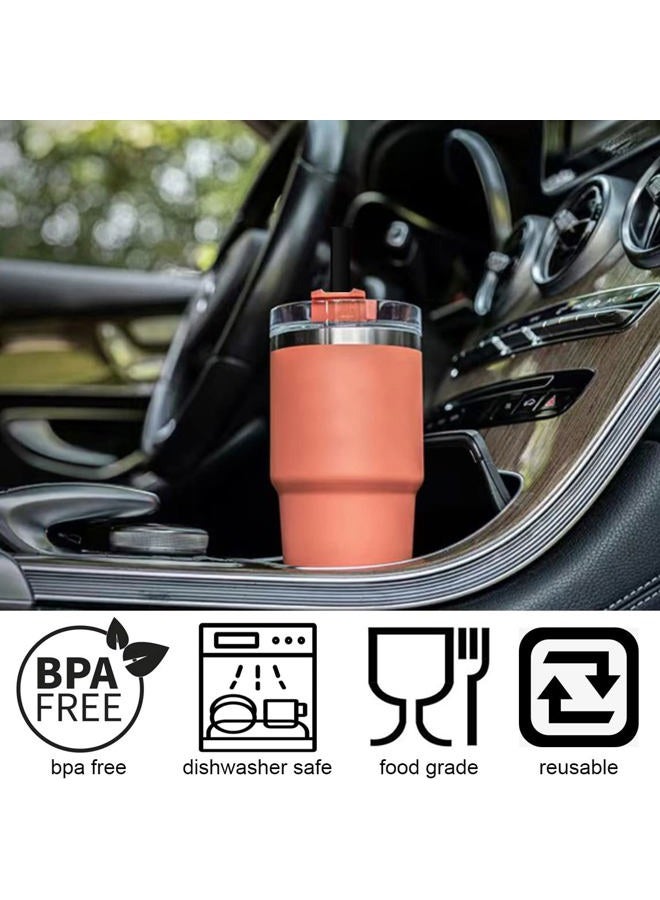 ALINK 10 Pack Silicone Replacement Straws for Stanley 40 oz 30 oz Tumbler, 12 in Long Reusable Plastic Black Straws for Stanley Cup Accessories, Half Gallon Jug, Plus 2 Cleaning Brush - Image 4