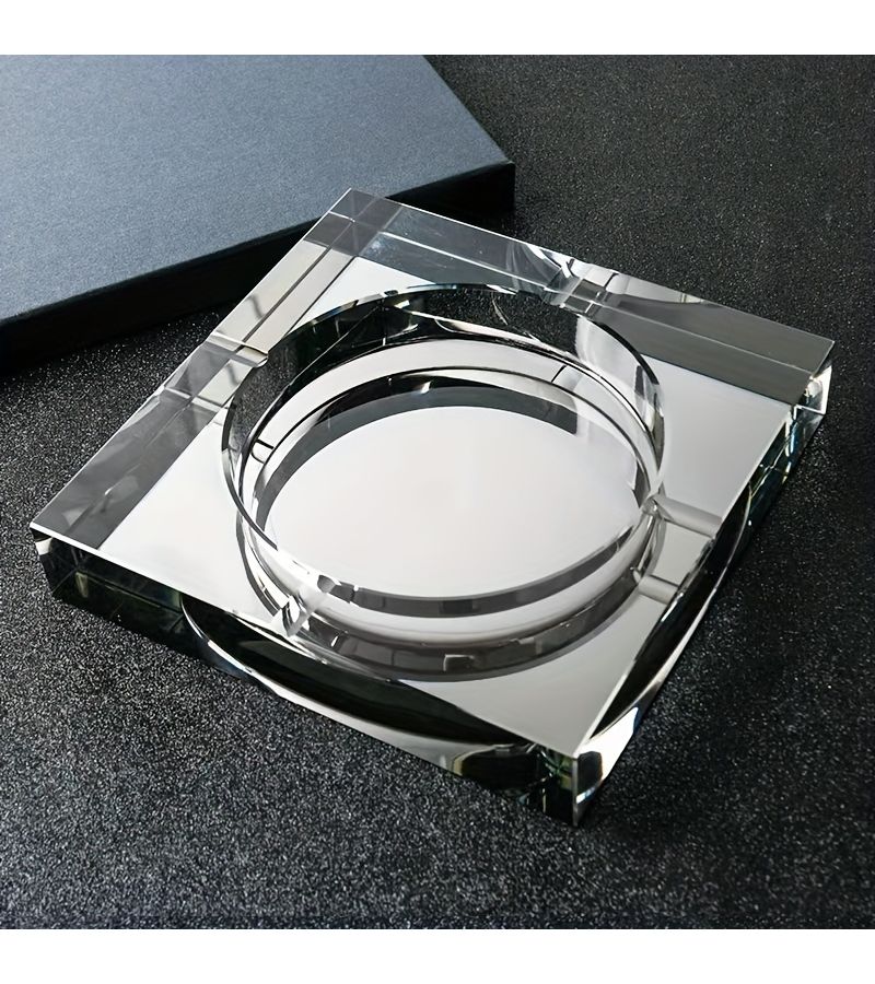 Crystal Glass Ashtray 3.94inch Creative Luxury Decoration For Office Living Room Hotel - Image 5