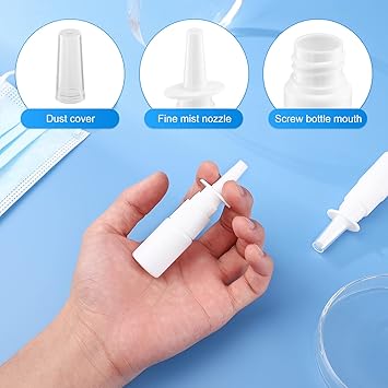 Healifty 20Pcs Bottle Empty Sprayer Fine Nose Mist Sprayers Direct Bottle for Nose Cleaning for Home Outdoor10ML - Image 5