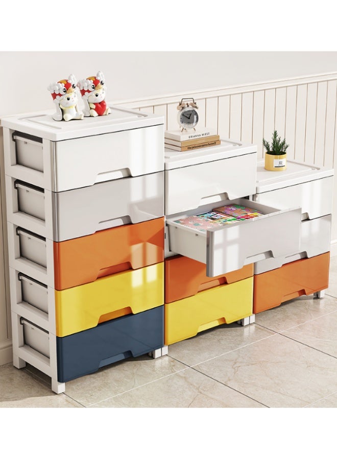 Arabest 5-layers Drawer Storage Cabinet,Toy Storage Box, Plastic Floor Storage Cabinet Drawer Storage Organizer for Clothes,Toys, Dust-proof Storage Containers Shelf Box for Living Room,Bathroom,Ktchen,Bedroom - Image 5
