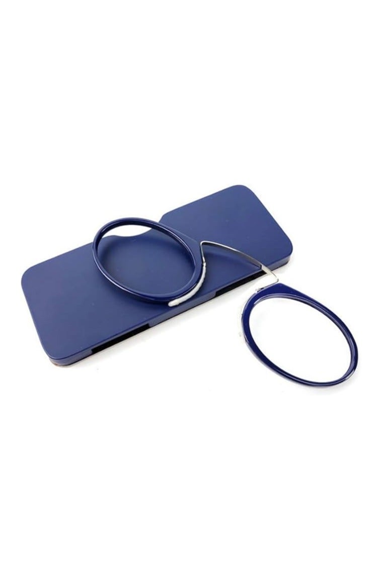 Find My Reader Armless Thin Reading Glasses - Clip on Nose Readers Mini Slim Lightweight for Men Women (BLUE, 300) - Image 3