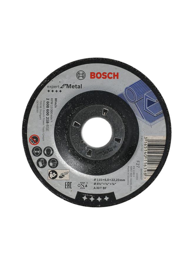 BOSCH High-Speed Fast-Cutting Precisely Engineered Depressed Centre Metal Grinding Disc Black 6 x 115mm JE2 608 600 218 - Image 1
