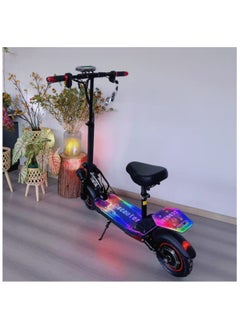 Generic Hengli Foldable Electric Scooter for Adults – 3 Speed Gears, Built-in Bluetooth Speaker, Luminous LED Lights, Key Lock, Portable E-Scooter for City Commuting  - Image 4