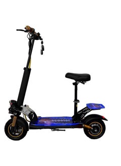 Generic Hengli Foldable Electric Scooter for Adults – 3 Speed Gears, Built-in Bluetooth Speaker, Luminous LED Lights, Key Lock, Portable E-Scooter for City Commuting  - Image 1