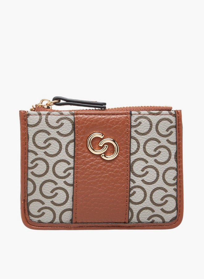 سيليست محفظة بطبعة شعار بحزام سحاب - Image 1