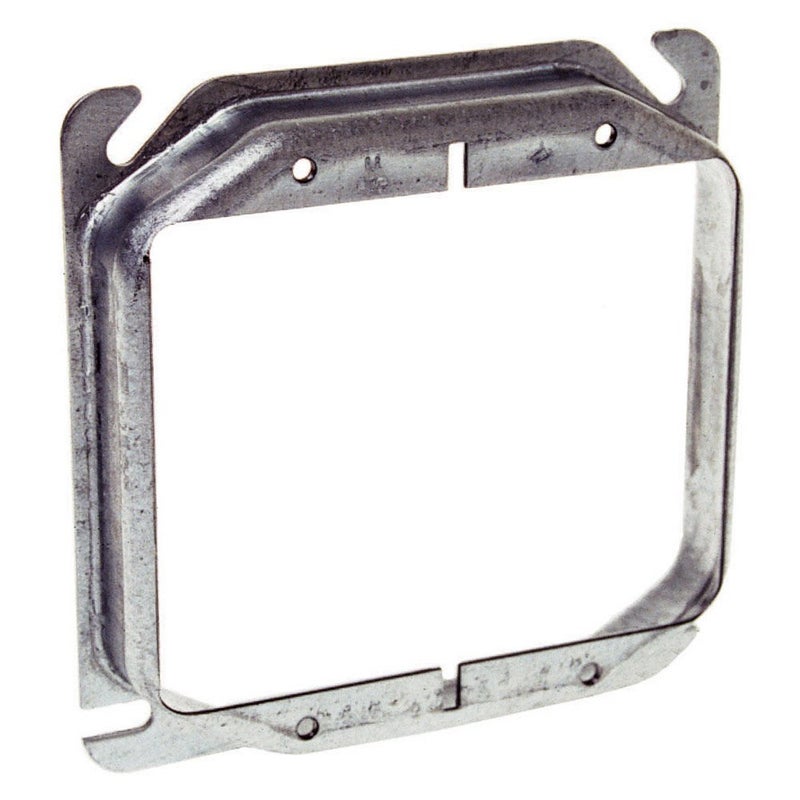 HubbellRaco 769 Raised 58Inch 4Inch Square MudRing for 2 Devices 50 Pack Gray