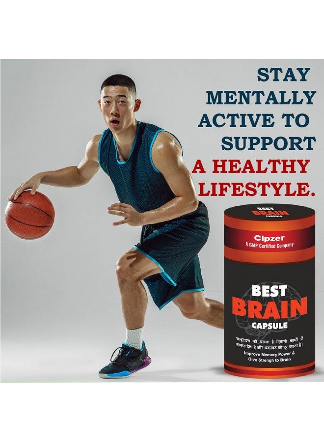Cipzer Best Brain Capsule | | Healthy Brain |Sharp mind | Fast Learning Stress Relief | Improve Focus - 60 Capsules - Image 5