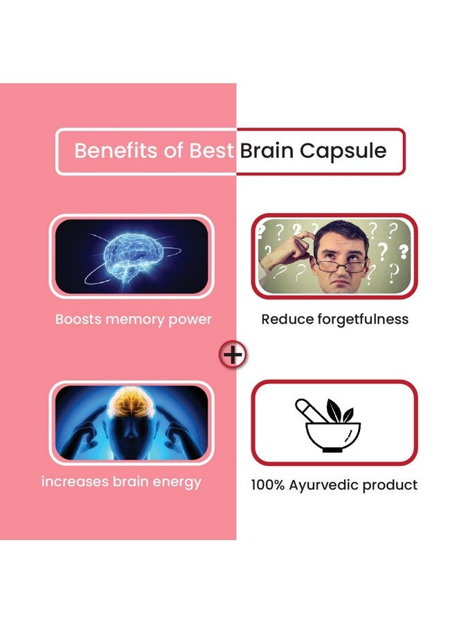 Cipzer Best Brain Capsule | | Healthy Brain |Sharp mind | Fast Learning Stress Relief | Improve Focus - 60 Capsules - Image 2