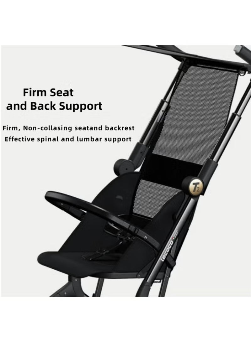 ليكوكو عربة أطفال قابلة للطي للسفر – خفيفة الوزن، طي سريع، انحناء 360 درجة، مظلة مخفية، مناسبة لعمر 1 إلى 5 سنوات - Image 4