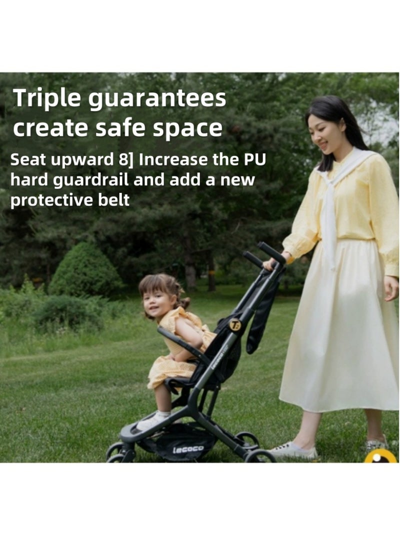ليكوكو عربة أطفال قابلة للطي للسفر – خفيفة الوزن، طي سريع، انحناء 360 درجة، مظلة مخفية، مناسبة لعمر 1 إلى 5 سنوات - Image 2