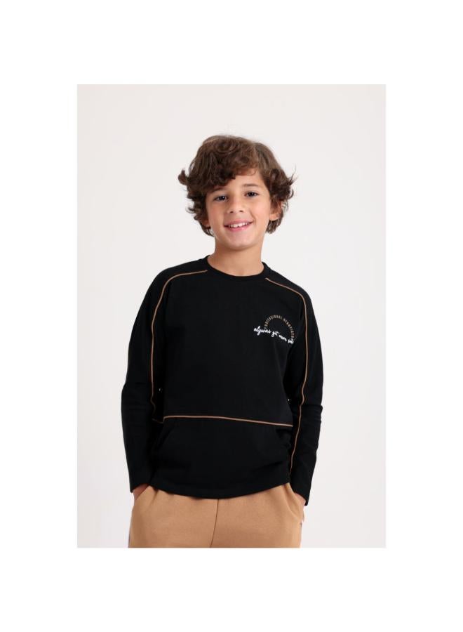 playmore Unisex Cotton T-Shirt – Black with "Always Get What You Want" Print - Image 1