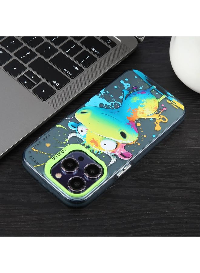 اس-توب جراب لهاتف iPhone XS Max بنمط حيواني من سلسلة لوحات زيتية من البولي كربونات + جراب هاتف من مادة TPU - Image 5