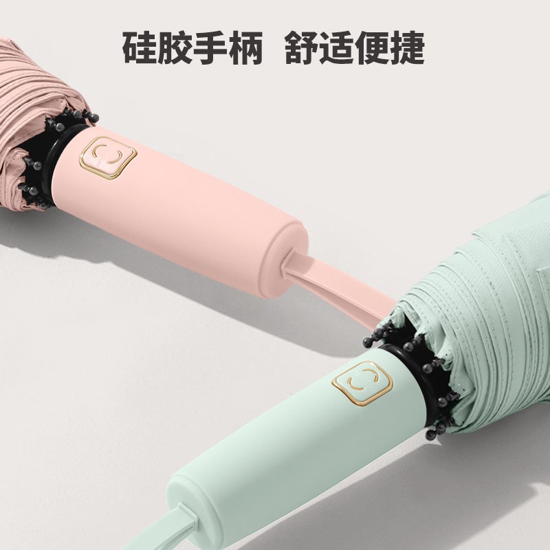 Macaron Solid Color Fresh Color Full-Automatic Black Rubber Sunscreen 10 Bone Dual-Purpose Double-Layer Protection 2023 New - Image 4