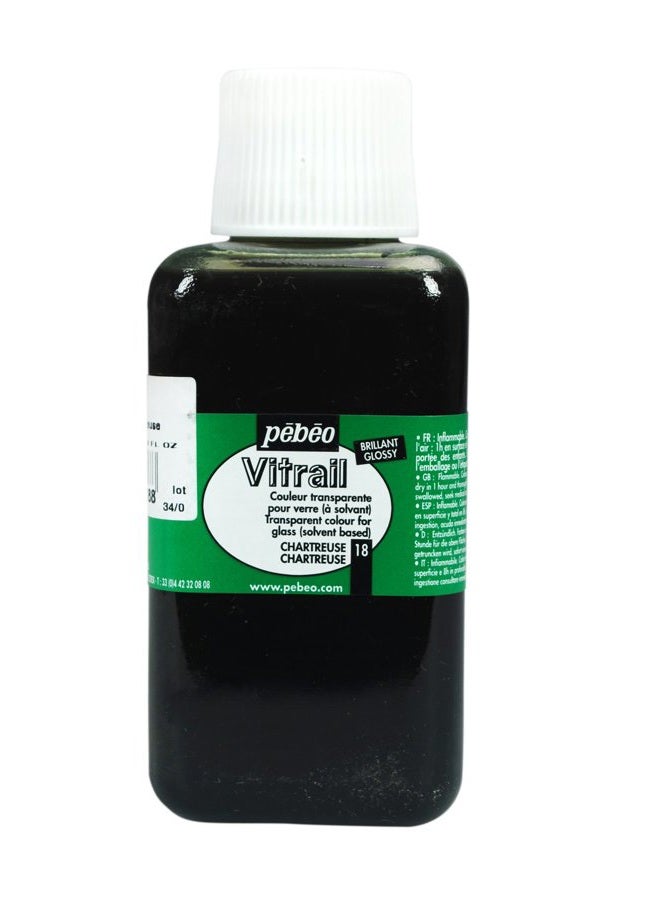 Pebeo بيبيو فيترال، طلاء تأثير الزجاج الملون، زجاجة سعة 250 مل - شارتروز، 8.45 أونصة سائلة (عبوة من 1) - Image 1
