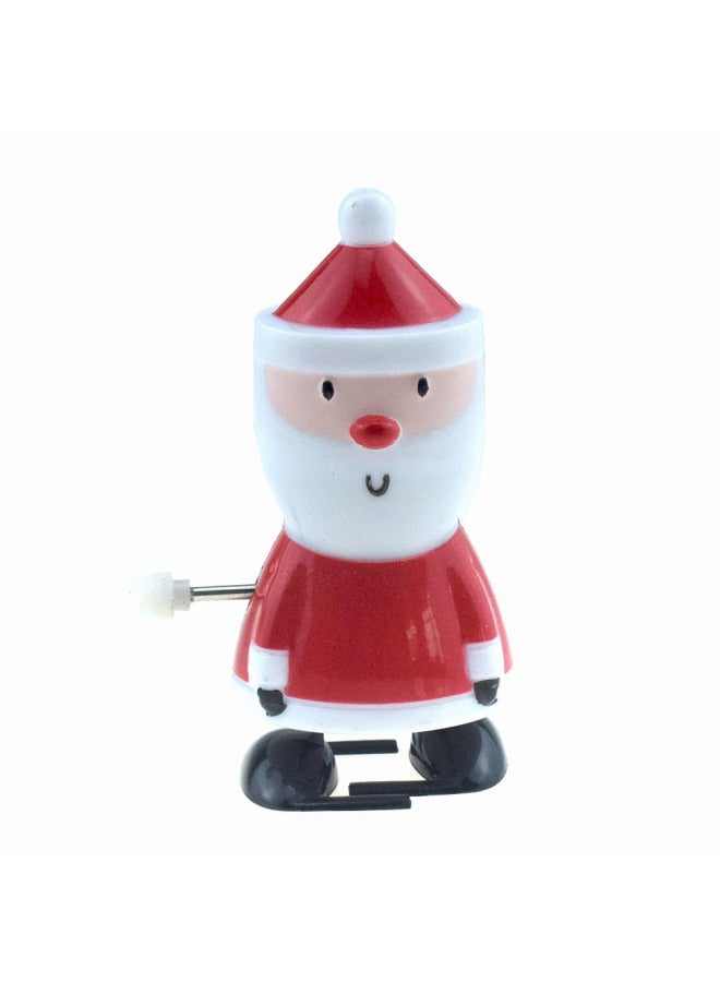 Cute Santa Claus Walking Shaking Head Snowman Toy Chain Buck Deer Gift Winding Up Toy/gift-Color:Skinny Santa Claus  - Image 1