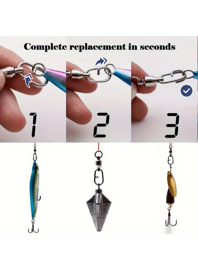 5 Pcs Size 1 Stainless Steel Ball Bearing Fishing Swivels 41 89LB 22MM Heavy Duty - Image 4