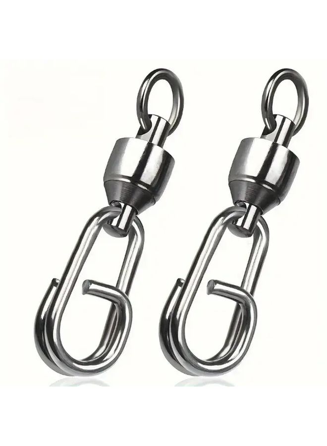 5 Pcs Size 1 Stainless Steel Ball Bearing Fishing Swivels 41 89LB 22MM Heavy Duty - Image 1