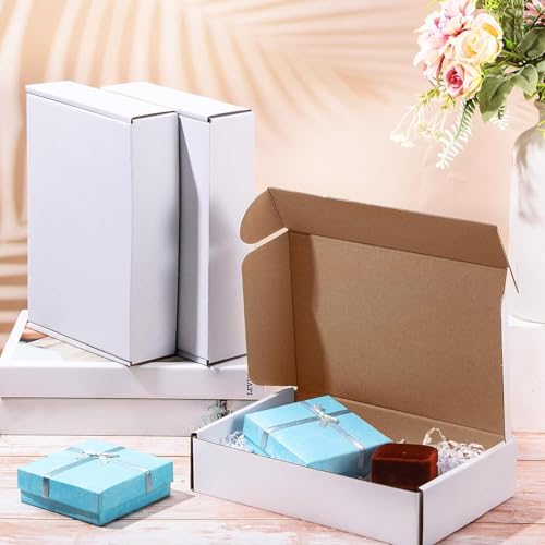 MALANI STORES Corrugated Box Packing box 5.5X3X1.5 Inch self lock mailer corrugated 3ply white boxes Pack of -25 - Image 2
