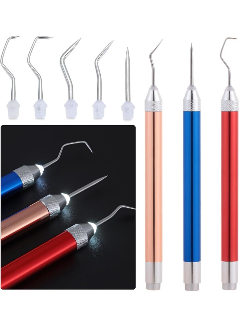 SOLARAE 3 Pcs LED Weeding Tools for Vinyl, Craft Vinyl Tools Kit Including Scissor, for Silhouettes/Cameos/Lettering/Cutting/Splicing - Image 1