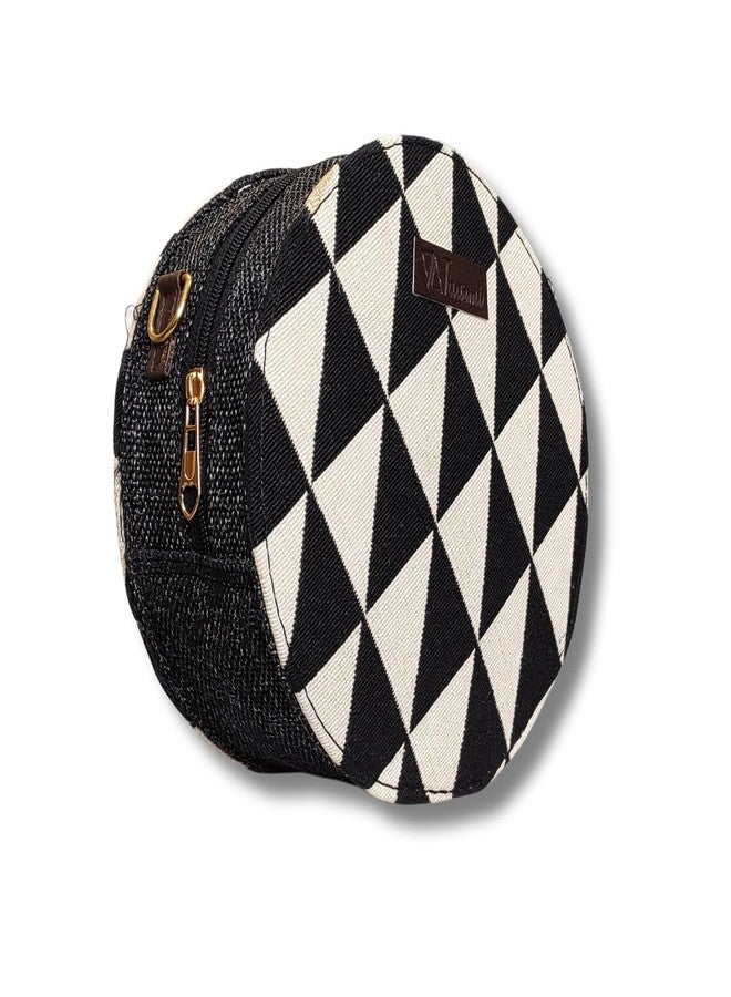 Taarmi Round cross body sling bag with adjustable strap for casual and ethnic use - Image 3