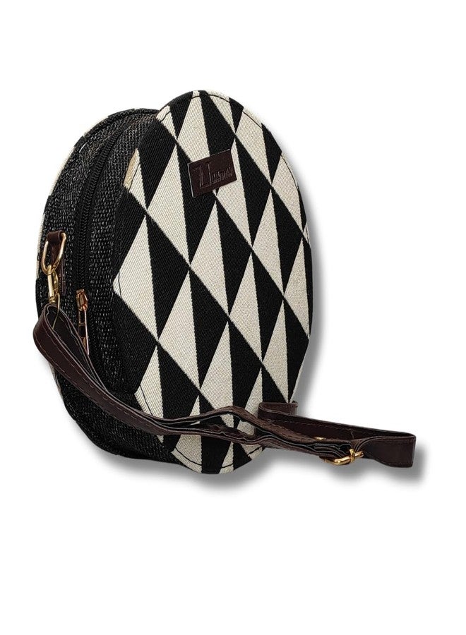 Taarmi Round cross body sling bag with adjustable strap for casual and ethnic use - Image 1