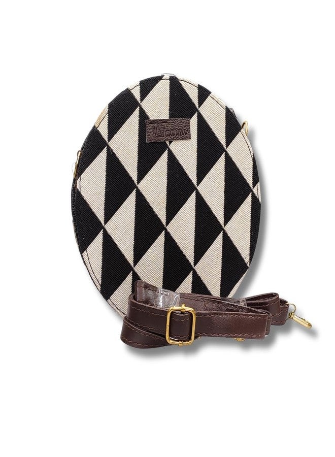 Taarmi Round cross body sling bag with adjustable strap for casual and ethnic use - Image 2