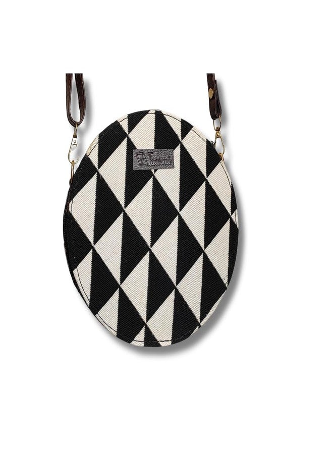 Taarmi Round cross body sling bag with adjustable strap for casual and ethnic use - Image 4