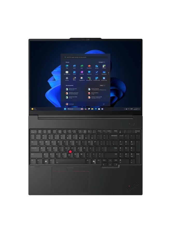 لينوفو لابتوب ثينك باد E16 الجيل الثالث، معالج إنتل كور ألترا 7 256V، 16GB ذاكرة LPDDR5x، 512GB SSD، شاشة 16" WUXGA، نظام DOS، إضاءة خلفية، ضمان لمدة سنة | 22AY0016GR لوحة مفاتيح إنجليزي/عربي - Image 3