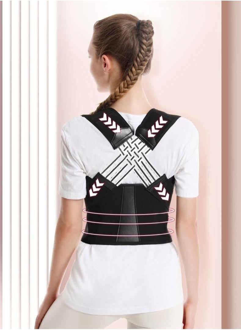 Fitness World Posture Corrector Back Bracket Anti-Hump Posture Corrector Bracket Adjustable Back Shoulder Support Straps Fit Women and Men  - Image 2
