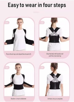 Fitness World Posture Corrector Back Bracket Anti-Hump Posture Corrector Bracket Adjustable Back Shoulder Support Straps Fit Women and Men  - Image 3