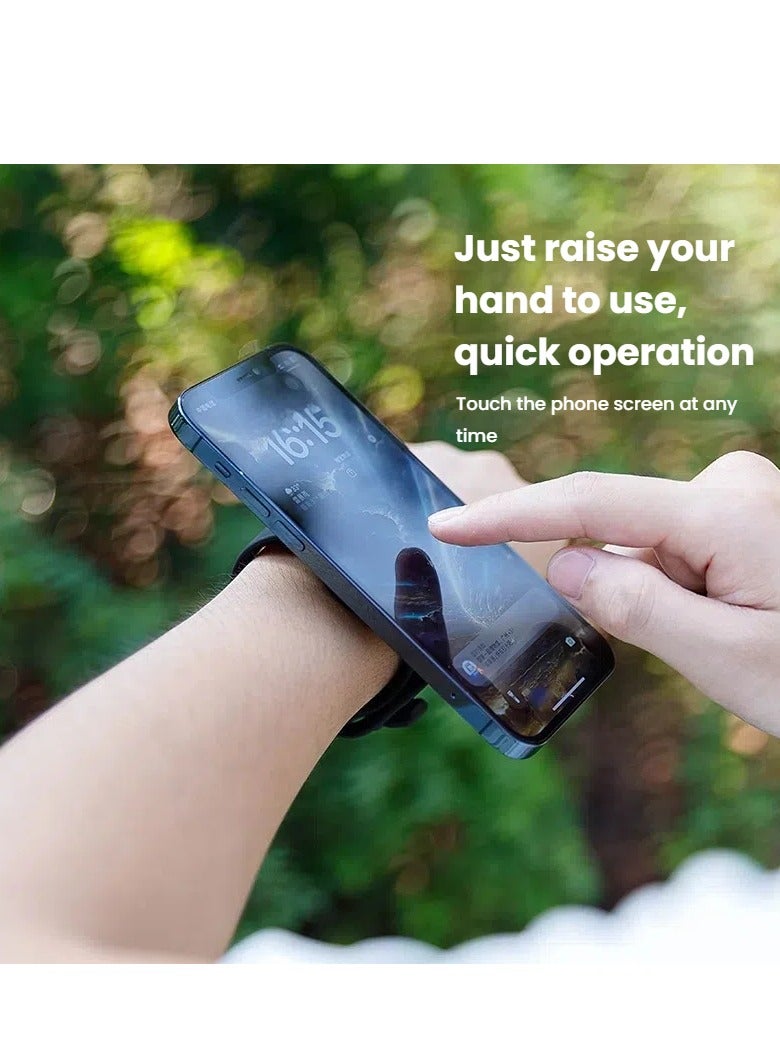 MagSafe Magnetic Phone Wristband & Stand | Portable Hands-Free Mount for Outdoor Cycling, Ride-Sharing, Running, Fitness, Live Streaming, Fishing - Image 2