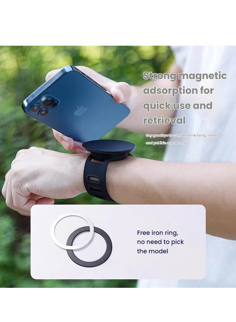 MagSafe Magnetic Phone Wristband & Stand | Portable Hands-Free Mount for Outdoor Cycling, Ride-Sharing, Running, Fitness, Live Streaming, Fishing - Image 5