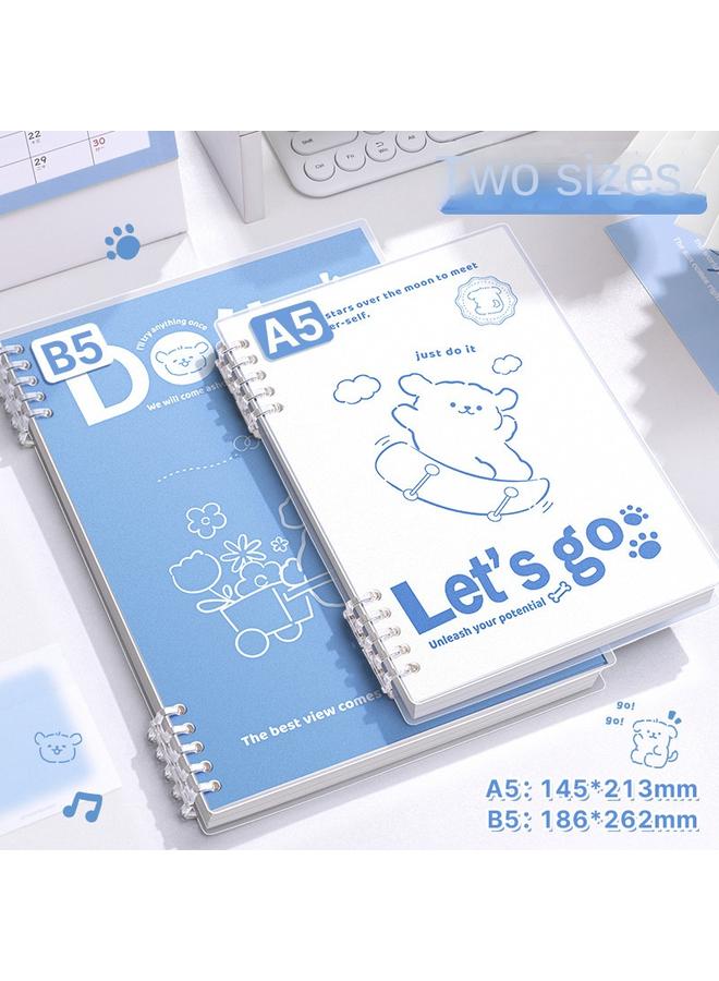 Bluejw Cross-border New Line Puppy Loose-leaf Notebook B5 Horizontal Line Notebook New Art Student A5 Loose-leaf Notebook - Image 2