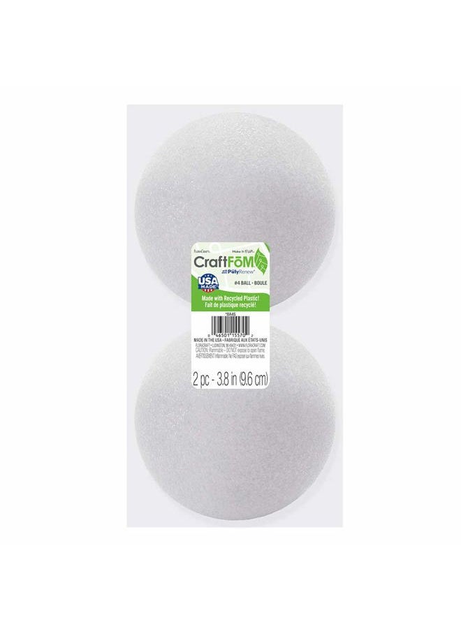FloraCraft CraftFōM 2 Piece Ball 3.8 Inch White  - Image 1