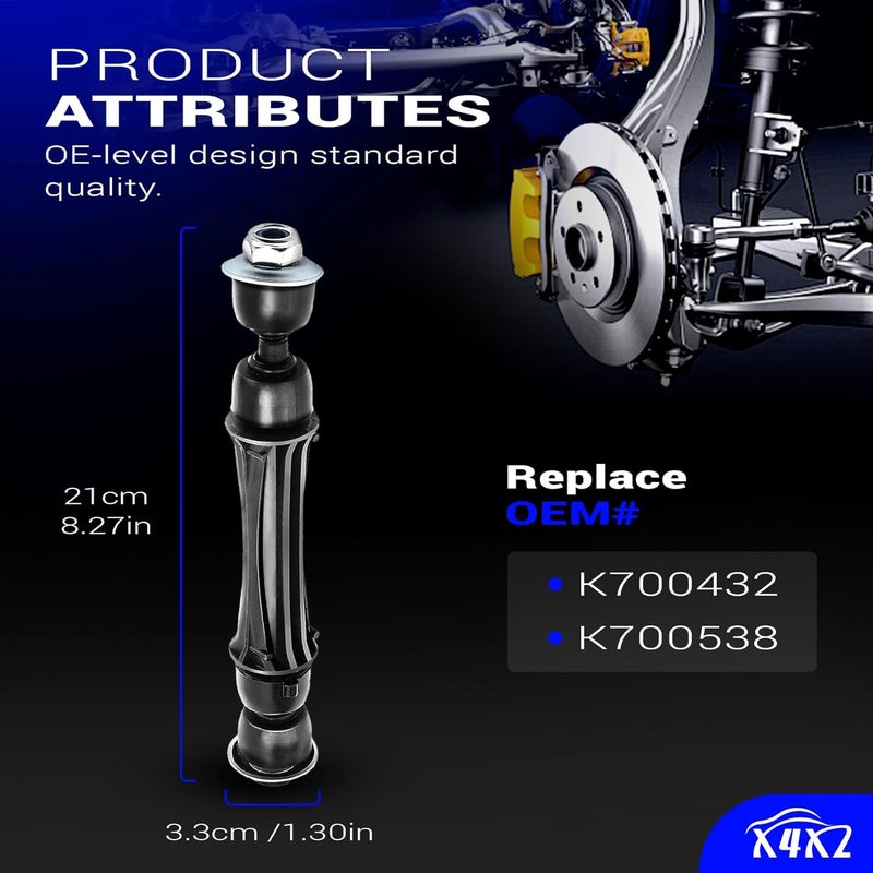 X4XZ K700432 Front Stabilizer Sway Bar End Links - Image 3