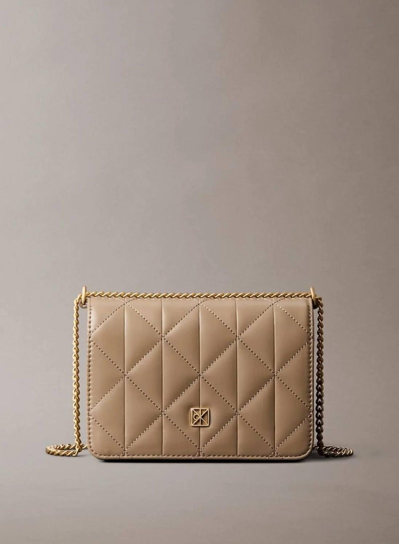 CALVIN KLEIN Quilted Emblem Logo Mini Bag - Image 1