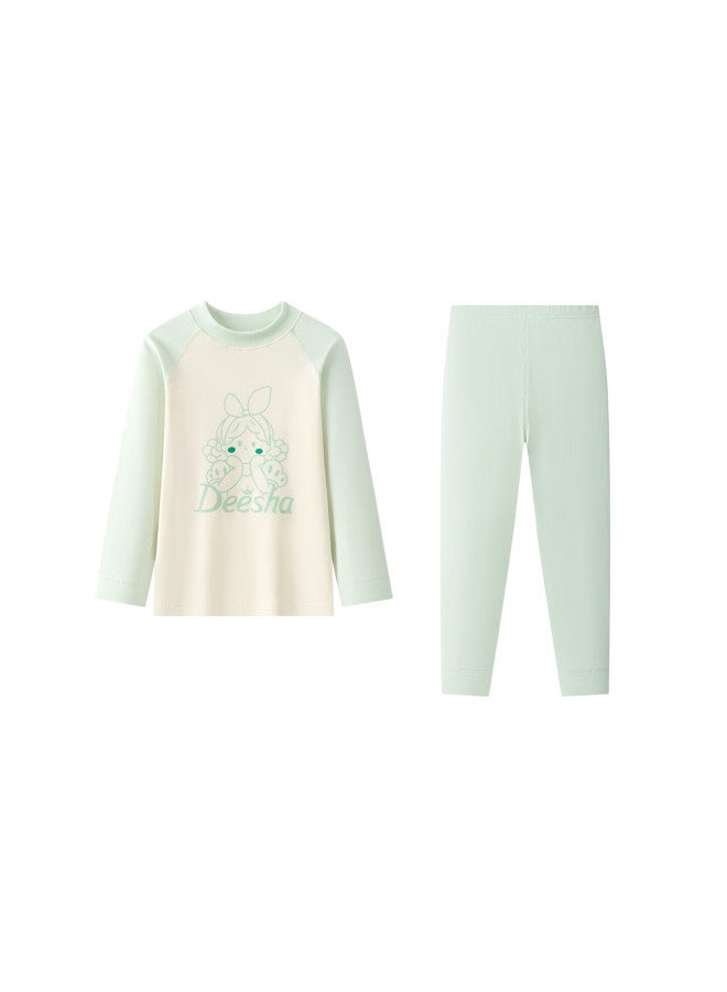 Deesha Antistatic Cationic Warmth Technology 7a Antibacterial Children's Autumn Thermal Underwear Set Girls' Pajamas - Image 2