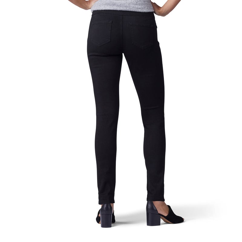 Lee Women's Sculpting Slim Fit Skinny Leg Pull On Jean, Black, 4 Medium - Image 2